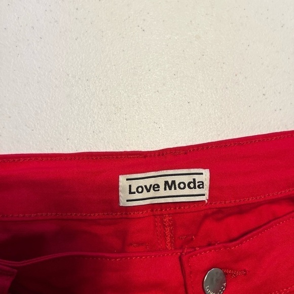 Love Moda cargo Pants Women’s XL 16 Red Tapered Ankle NWOT - Picture 3 of 7
